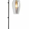 Light en Living Wandlamp 28x20x65 cm LUKARO glas smoke+mat zwart