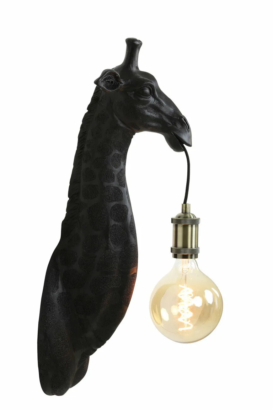 Light en Living Wandlamp Giraffe goud of zwart