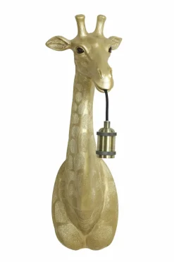 Light en Living Wandlamp Giraffe goud of zwart