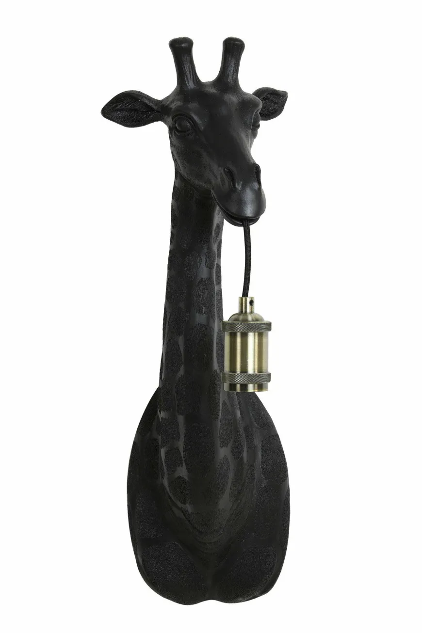 Light en Living Wandlamp Giraffe goud of zwart