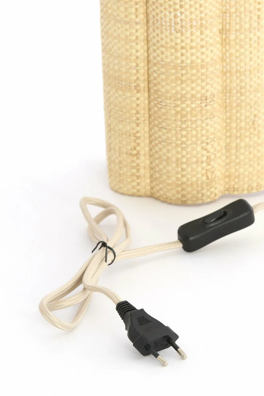 Light en Living Wandlamp 15x10x30,5 cm VERDANTIA raffia naturel