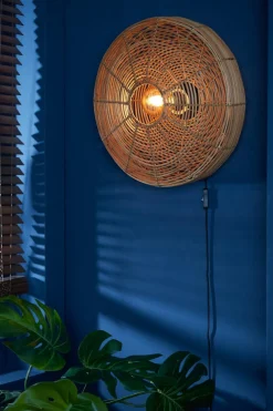 Light en Living Wandlamp Ø51x21 cm MATAKA rotan naturel