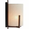 Light en Living Wandlamp 22X18X36 cm Litto donkerbruin+Linnen naturel