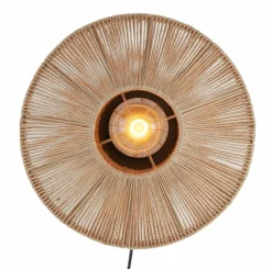 Light en Living Wandlamp Ø43x43 cm LYRA naturel+mat zwart