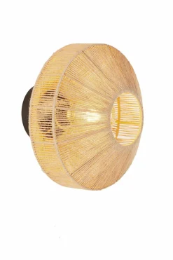 Light en Living Wandlamp Ø43x43 cm LYRA naturel+mat zwart