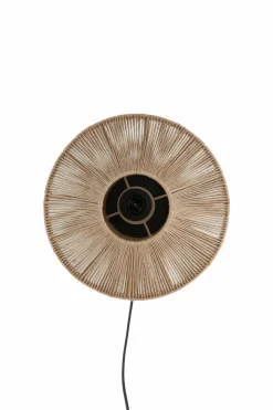 Light en Living Wandlamp Ø43x43 cm LYRA naturel+mat zwart
