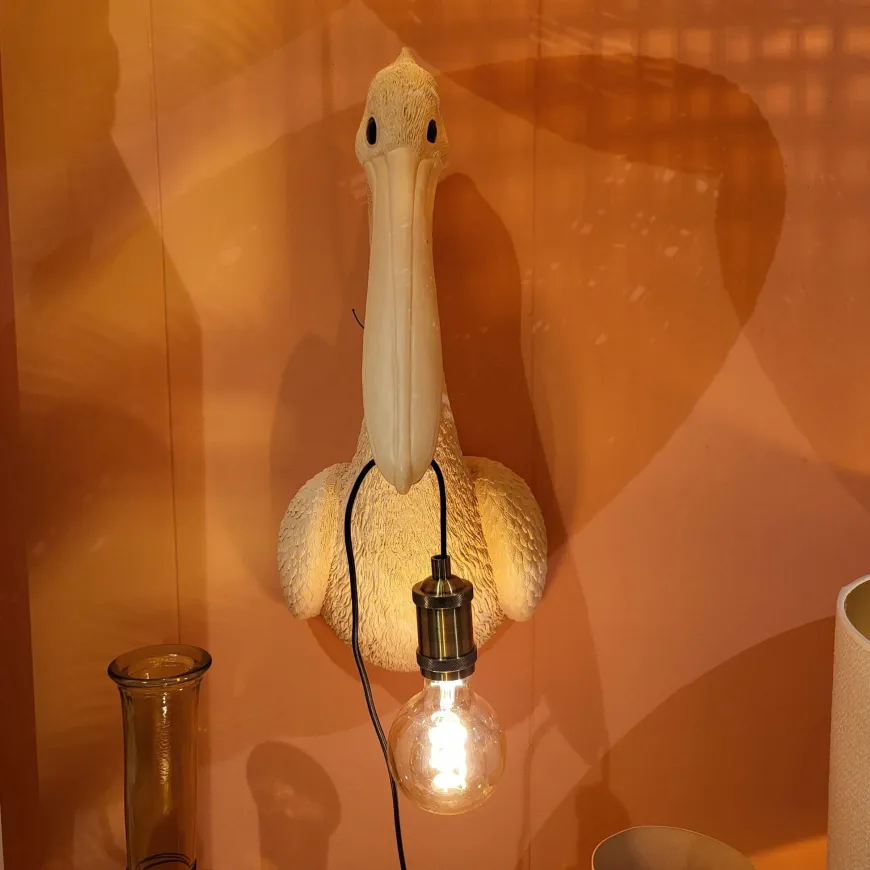 Light en Living Wandlamp 33x28x63 cm PELICAN lichtroze