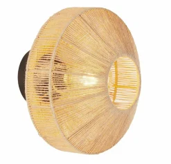 Light en Living Wandlamp Ø31x31 cm LYRA naturel+mat zwart
