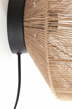 Light en Living Wandlamp Ø31x31 cm LYRA naturel+mat zwart