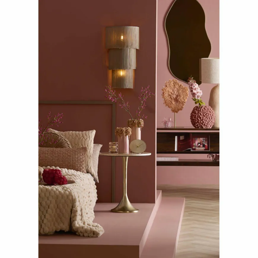 Light en Living Wandlamp 2L 33x14x55 cm MALAIKA taupe