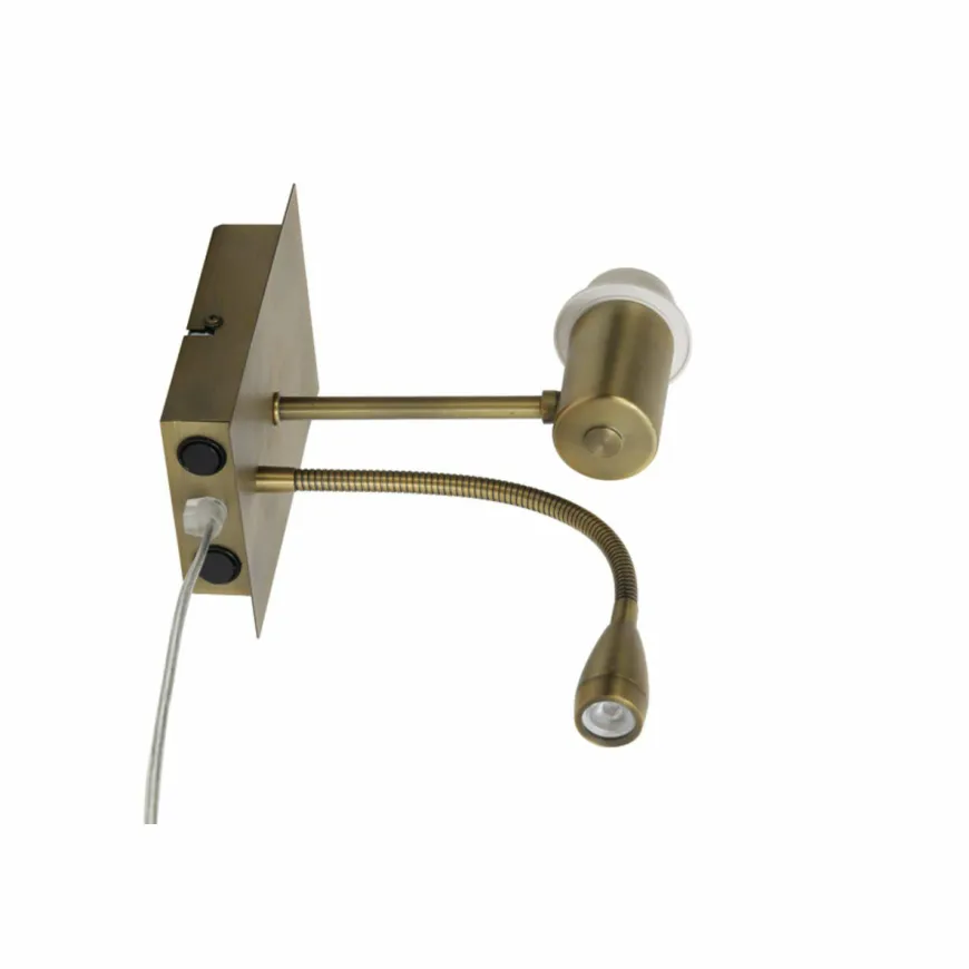 Light en Living Wandlamp+ledflex 20x11x35 cm REGINA antiek brons