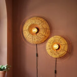 Light en Living WandlamWandlamp Ø50x20 cm MILAN rotan naturelp Ø40x15 cm MILAN rotan naturel - Copy