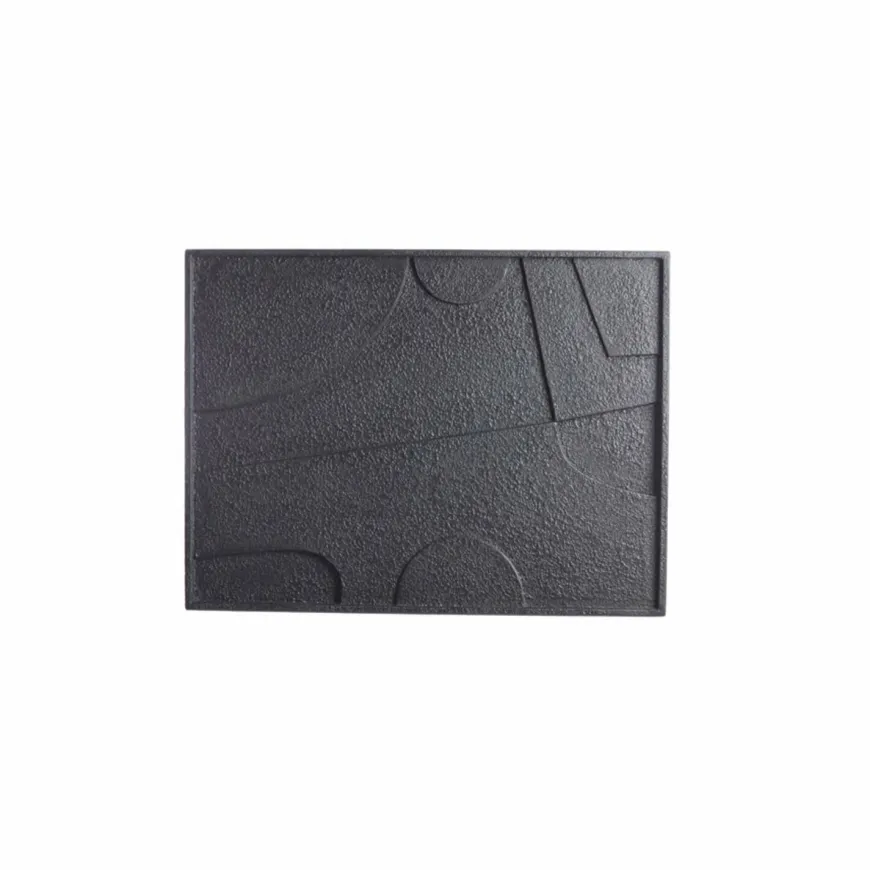 Light en Living Wandornament 80x8x60 cm COLINO hout mat zwart