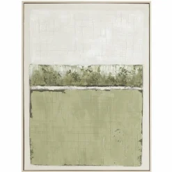 Light en Living Wandornament 90x3,5x120 cm MAREYA olijfgroen+crème