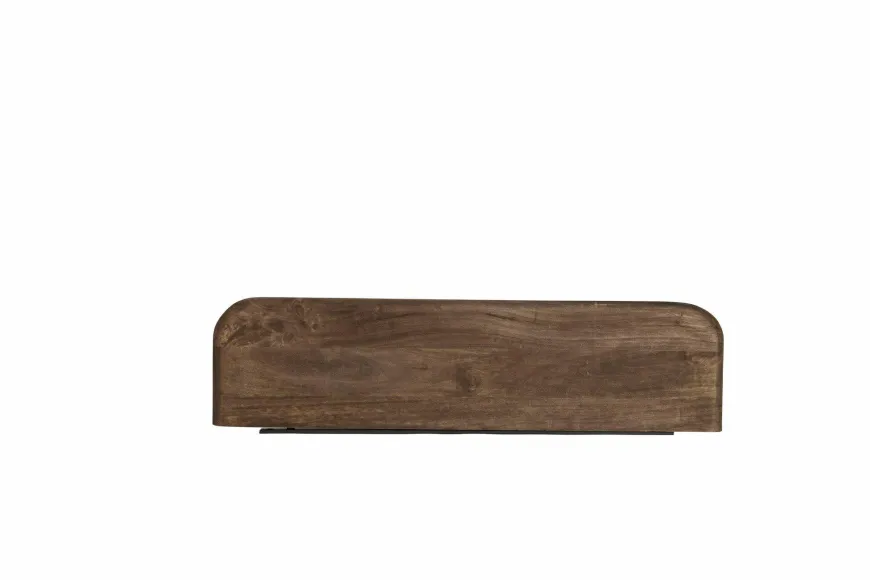 Light en Living Wandplank 70x17x3 cm TARONTU mat grijs/bruin
