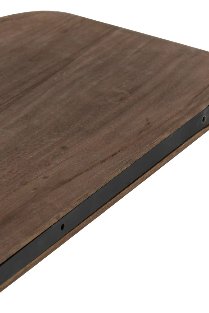 Light en Living Wandplank 70x17x3 cm TARONTU mat grijs/bruin