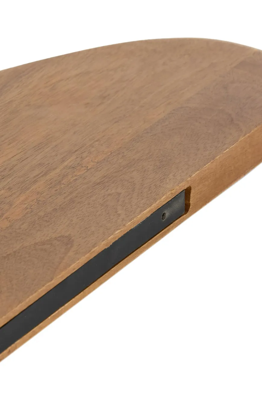 Light en Living Wandplank 49x15x3 cm GINOSU olie bruin