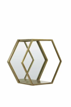 Light en Living Wandrek+spiegel HUAL antiek brons 57x25,5x50 cm