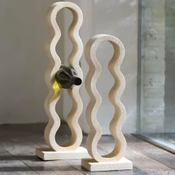 Light en Living Wijnrek 5 flessen 18x13x58 cm EDOLO hout mat naturel