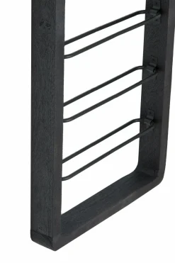 Light en Living Wijnrek 13 flessen 40x6x160 cm SORRENTO hout zwart+zwart