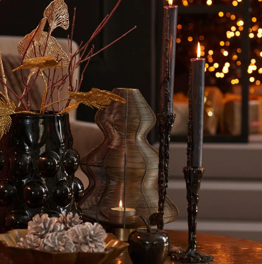 Light en Living Windlicht Ø25x35 cm CHRISTMAS TREE antiek brons