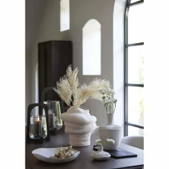 Light en Living Windlicht Ø26x48 cm ANOSY glas helder+hout mat donkerbruin