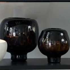 Light en Living Windlicht Ø21x21 cm ELIA glas bruin-d.bruin