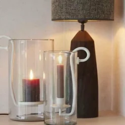 Light en Living Windlicht 23X18X33 cm DOLEGA glas helder+creme
