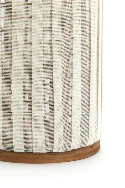 Light en Living Windlicht YLINA Ø26x47 cm – Linnen Naturel & Hout