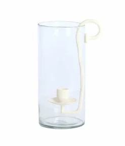 Light en Living Windlicht 17X13X28,5 cm DOLEGA glas helder+creme
