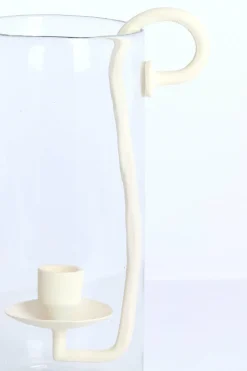 Light en Living Windlicht 17X13X28,5 cm DOLEGA glas helder+creme