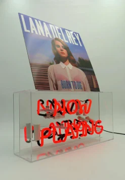 Locomocean Glazen Neon Lamp Box Display - 'Now Playing'