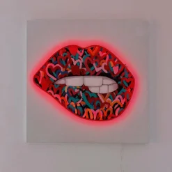 Locomocean Muurschilderij (LED lamp Neon) - Mouth