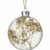 Parlane Kerstbal Ø8x8 cm DRIED FLORAL glas