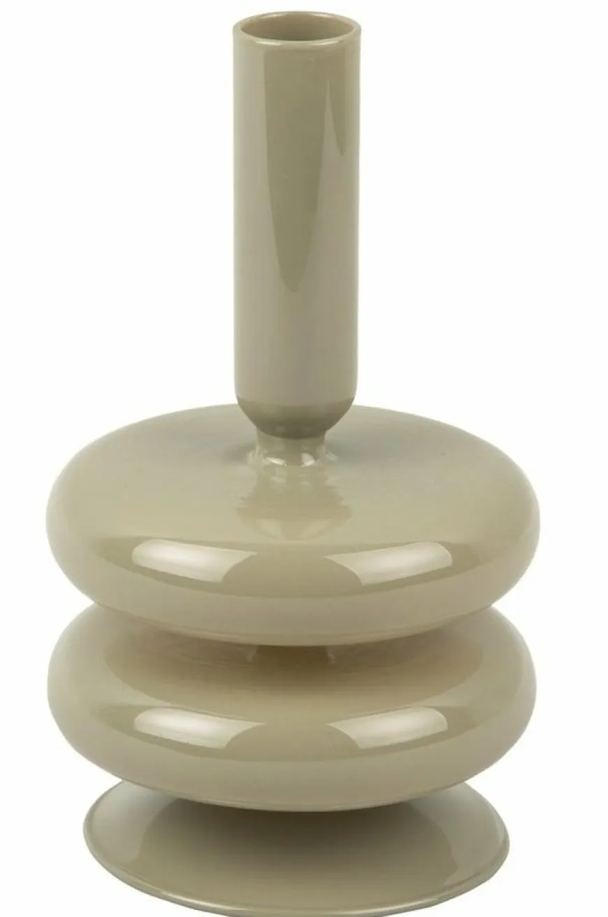 Present Time Kandelaar Sparkle Double Ring vergrijsd groen