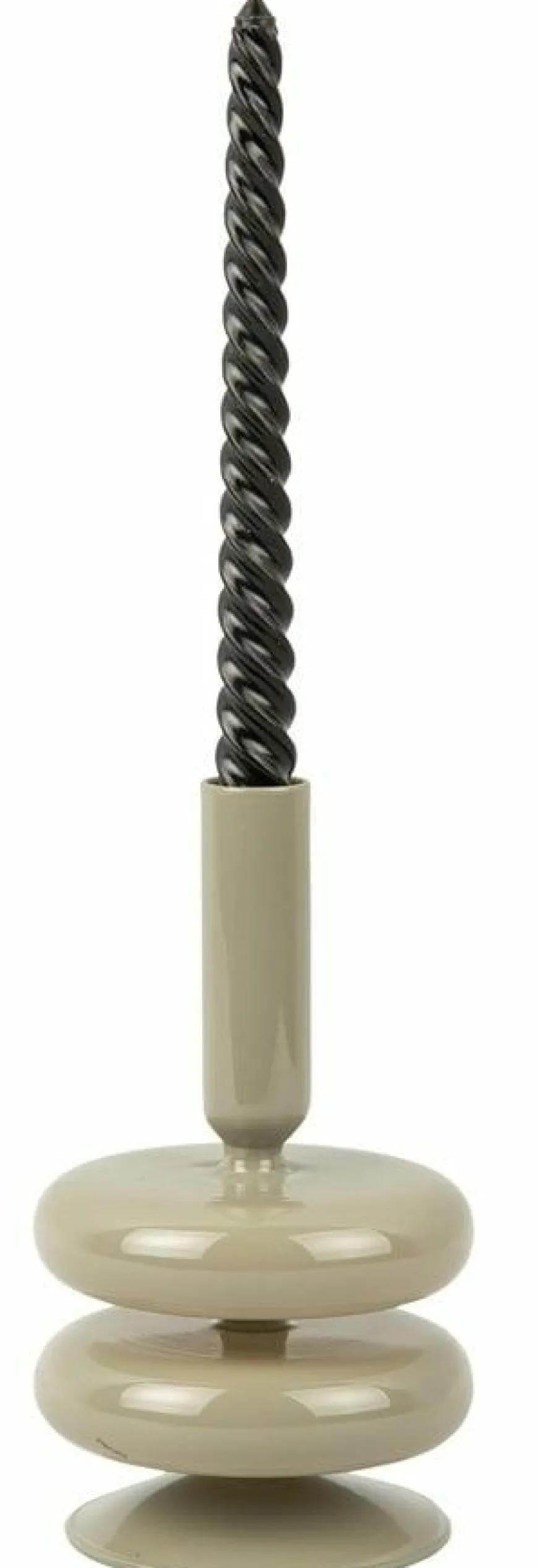 Present Time Kandelaar Sparkle Double Ring vergrijsd groen