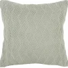 Present Time Kussen Checkered gebreid jadegroen