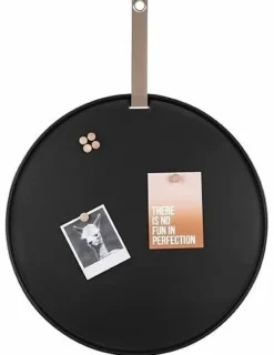 Present Time Memobord Perky metaal zwart met ophangband en 6 magneten