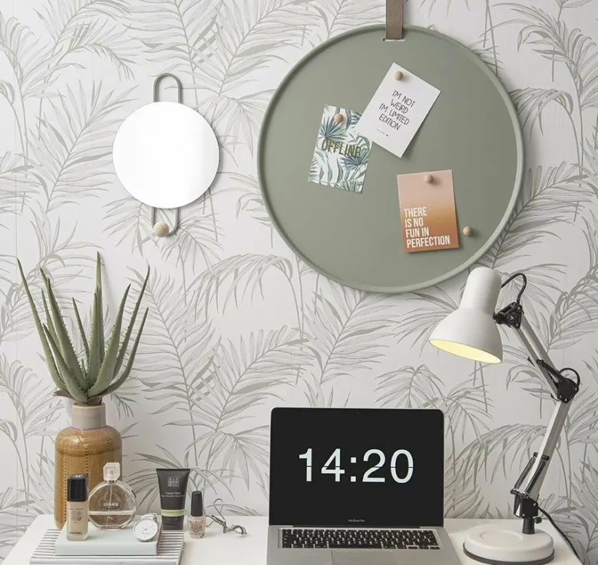 Present Time Memobord Perky metaal jadegroen met ophangbandje en 6 magneten