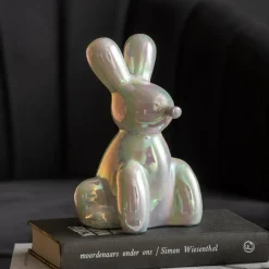 Present Time Ornament Balloon Bunny wit parelmoer