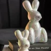 Present Time Ornament Balloon Bunny wit parelmoer groot