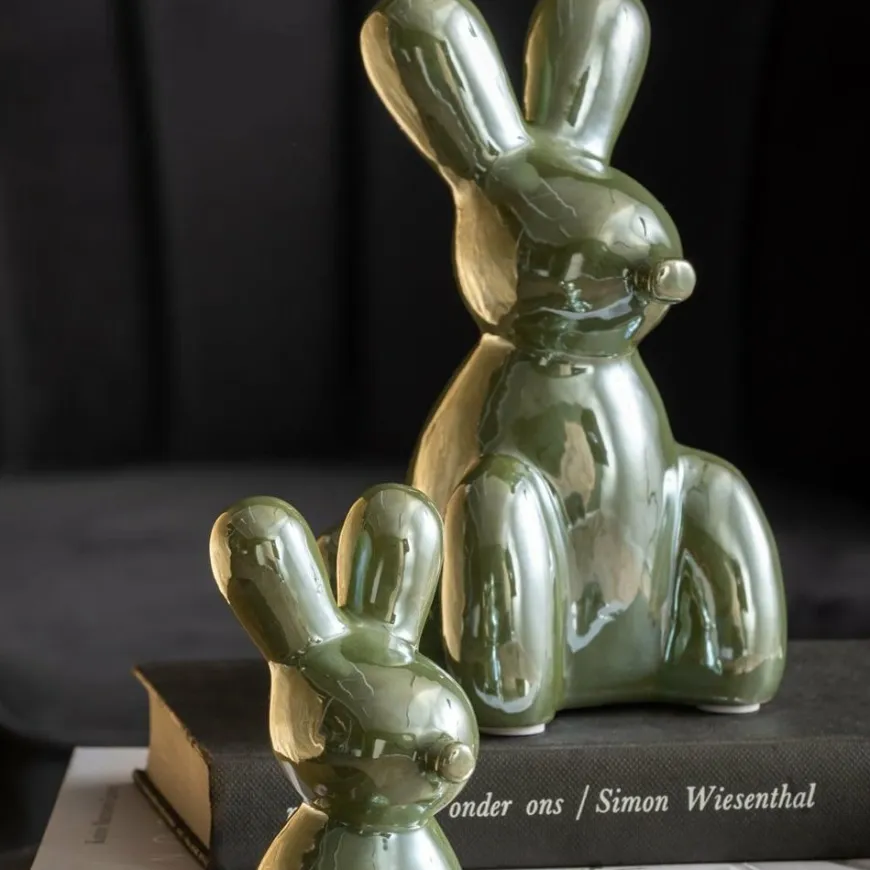 Present Time Ornament Balloon Bunny jungle groen groot