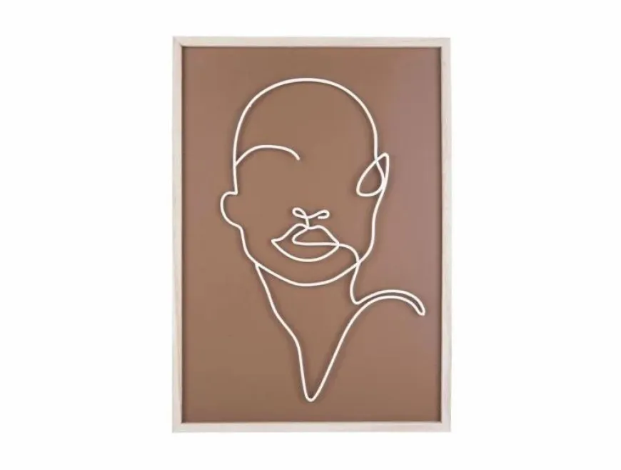 Present Time Schilderij Art Line Drawing groot