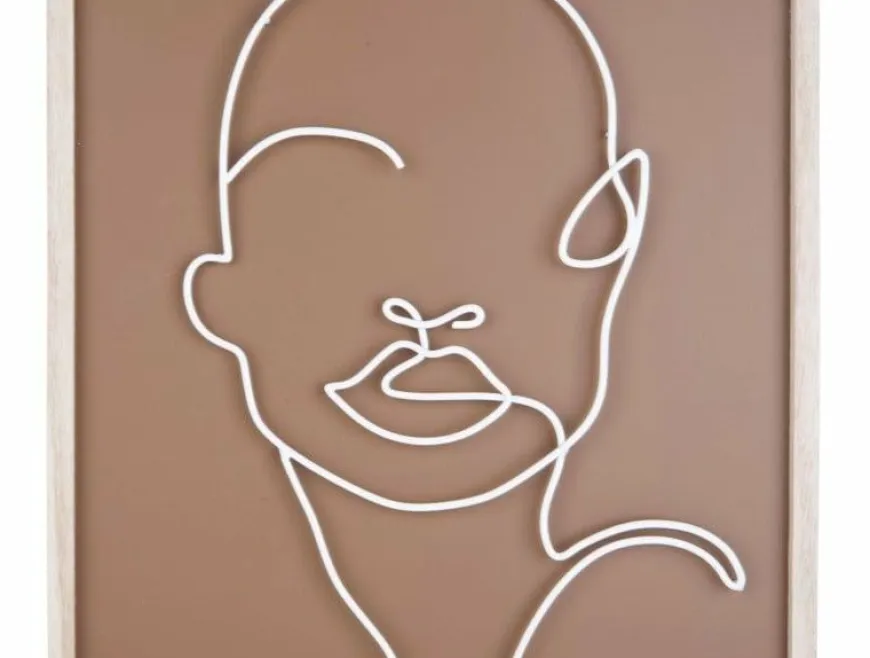 Present Time Schilderij Art Line Drawing groot