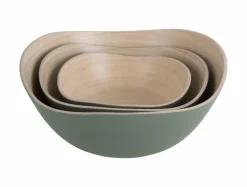 Present Time Set van 3 schalen Puro Organic groen