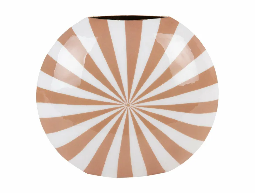 Present Time Vaas Candy Swirl zacht bruin - wit groot