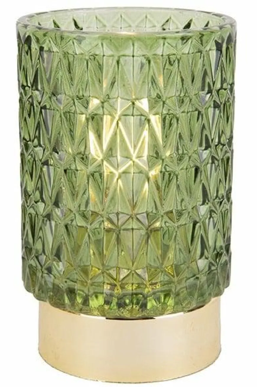 Present Time Votive LED Diamond groen