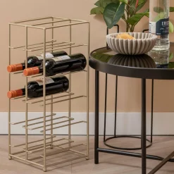 Present Time Wijnrek Dual Floor metaal goud