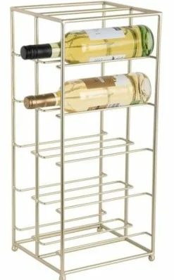 Present Time Wijnrek Dual Floor metaal goud
