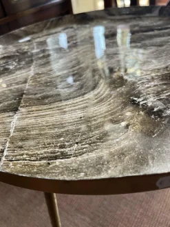 PTMD Bijzettafel Jiven Goud / Marmer print
